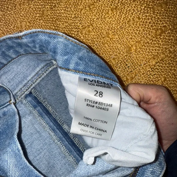 Two Toned Denim Shorts - Picture 3 of 5